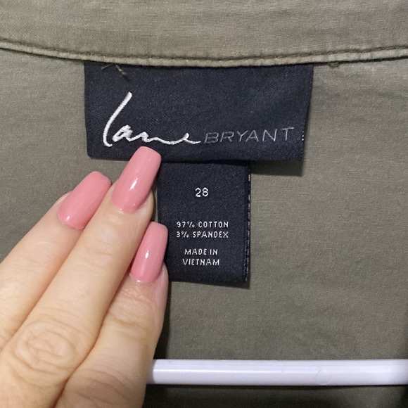 Lane Bryant Olive Utility Jacket |Size 28 - Picture 2 of 9